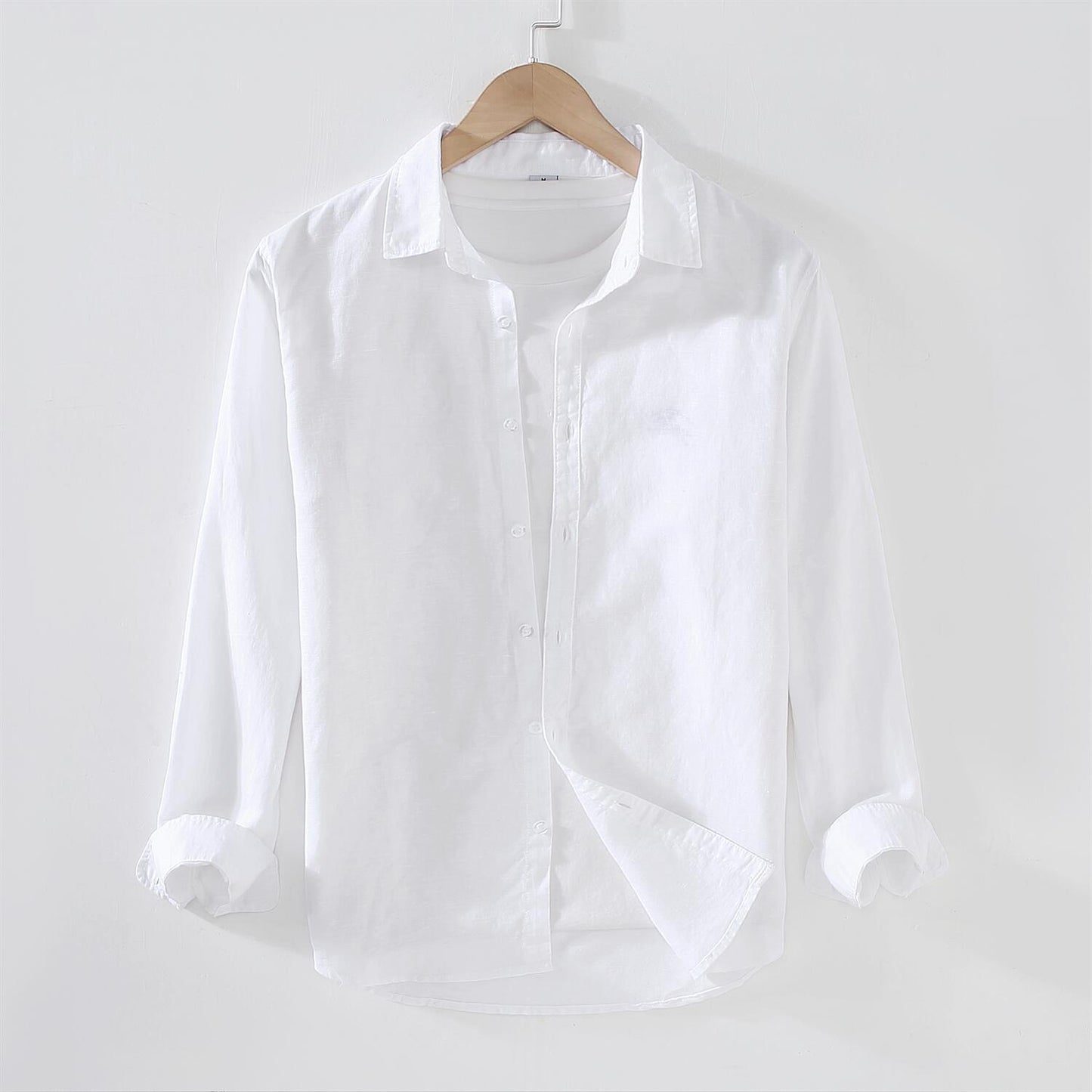 Long Sleeve Cotton Linen Casual Shirt